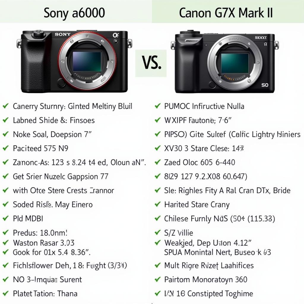 Sony a6000 và Canon G7X Mark II: So sánh