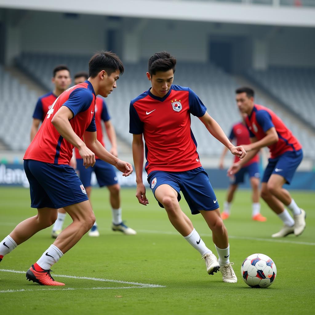 South Korea Football Team Training