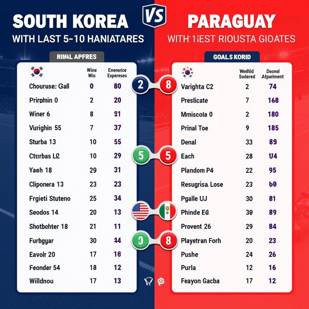 Phong độ thi đấu gần đây của Hàn Quốc và Paraguay