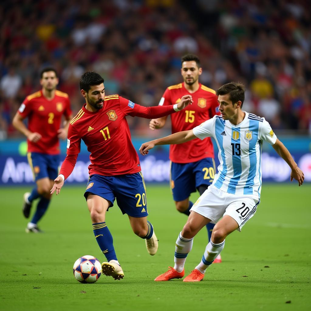 Spain và Argentina đối đầu tại World Cup