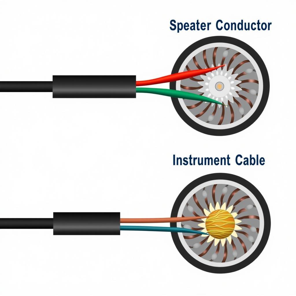 So sánh cấu tạo Speaker Cable và Instrument Cable