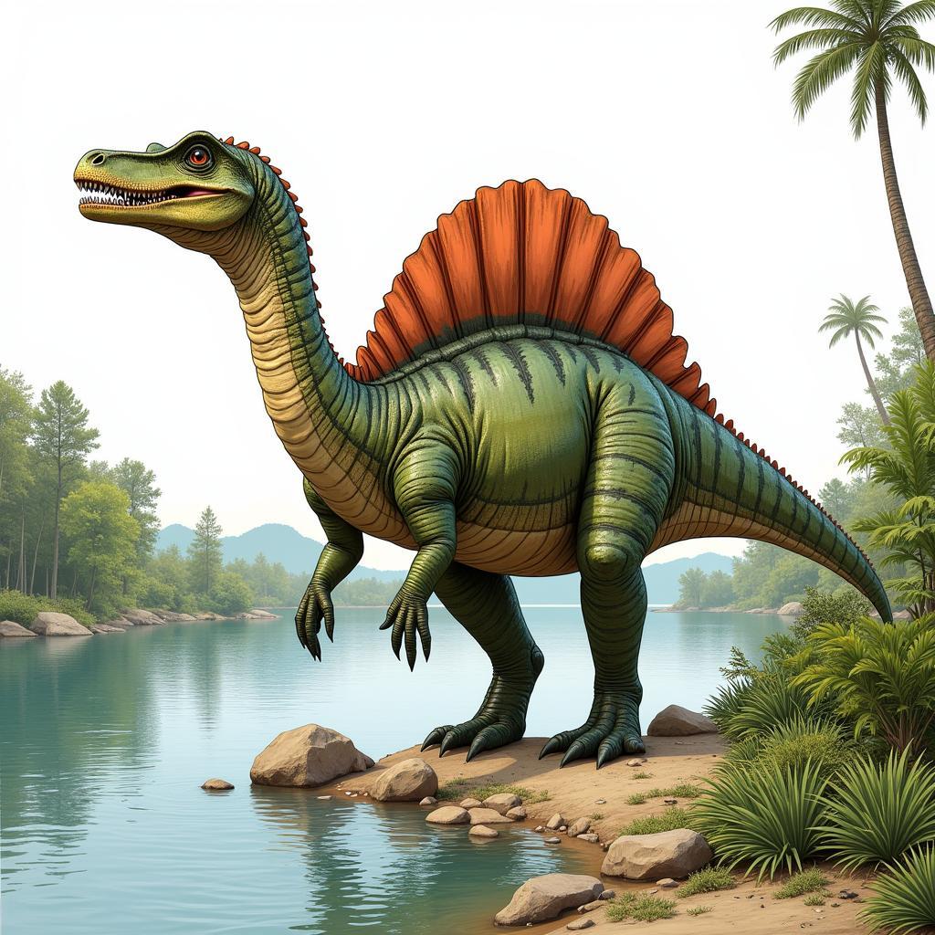 Spinosaurus với chiếc lưng buồm đặc trưng