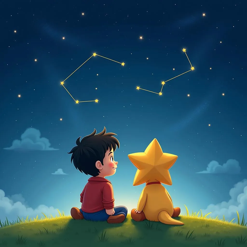 Star and Marco Gazing at Stars