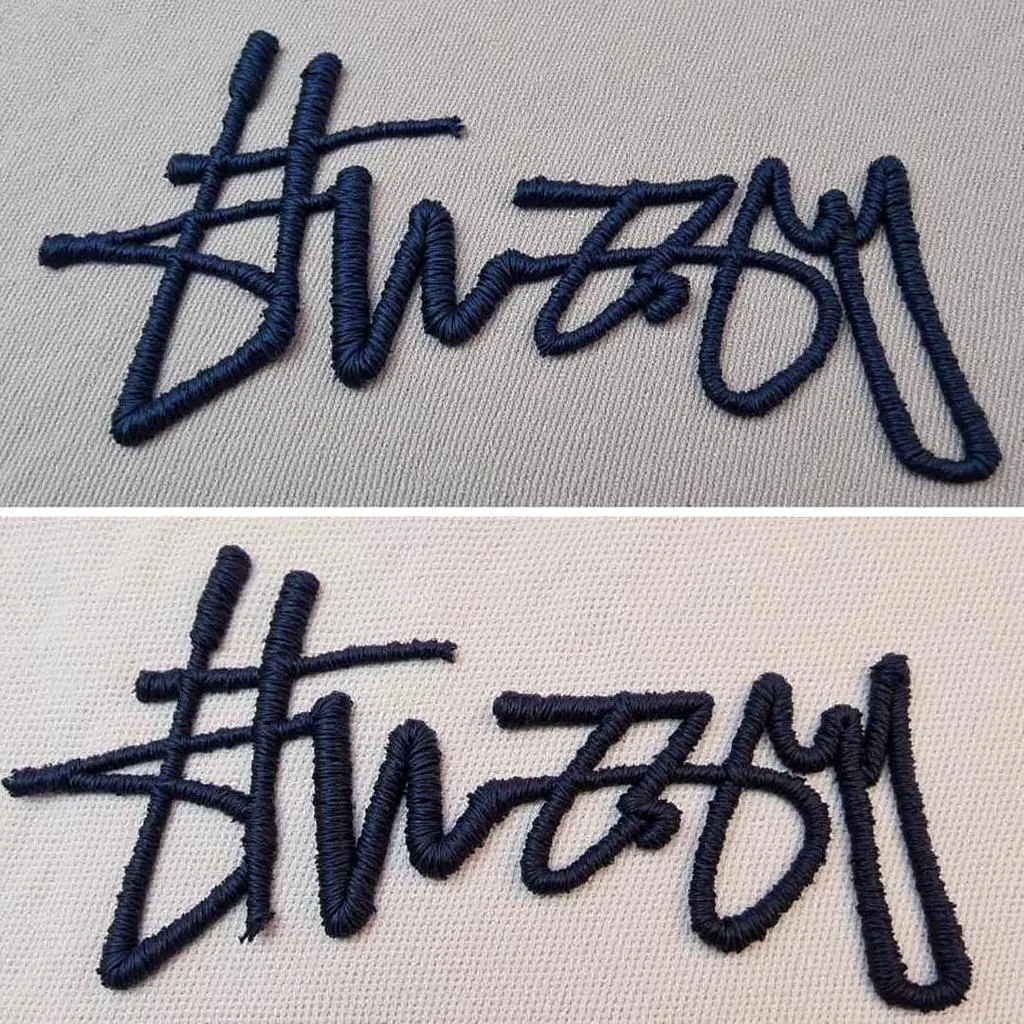 Stussy Logo Embroidery Comparison