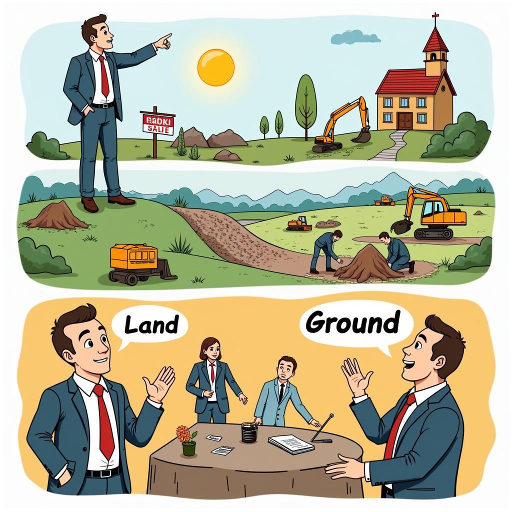 Sử dụng Land và Ground trong ngữ cảnh