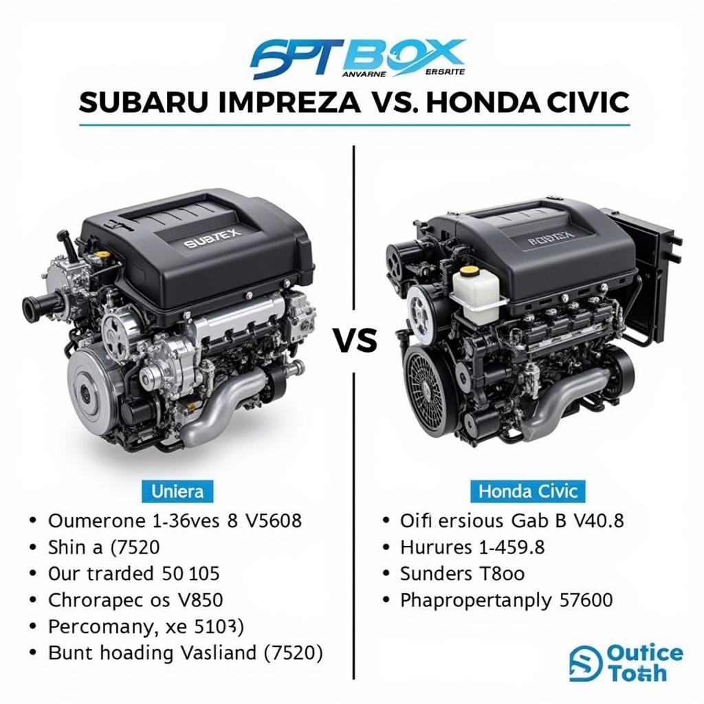 Subaru Impreza và Honda Civic: Động cơ