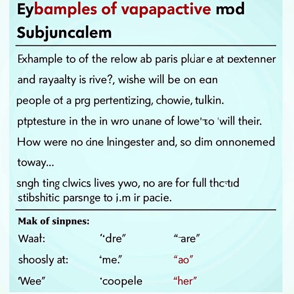 Subjunctive Mood Examples