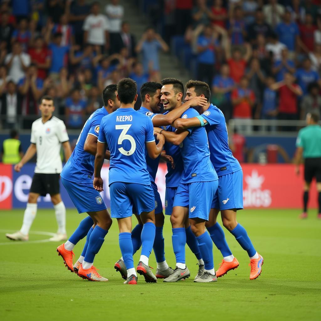 Sunil Chhetri Celebrates a Goal