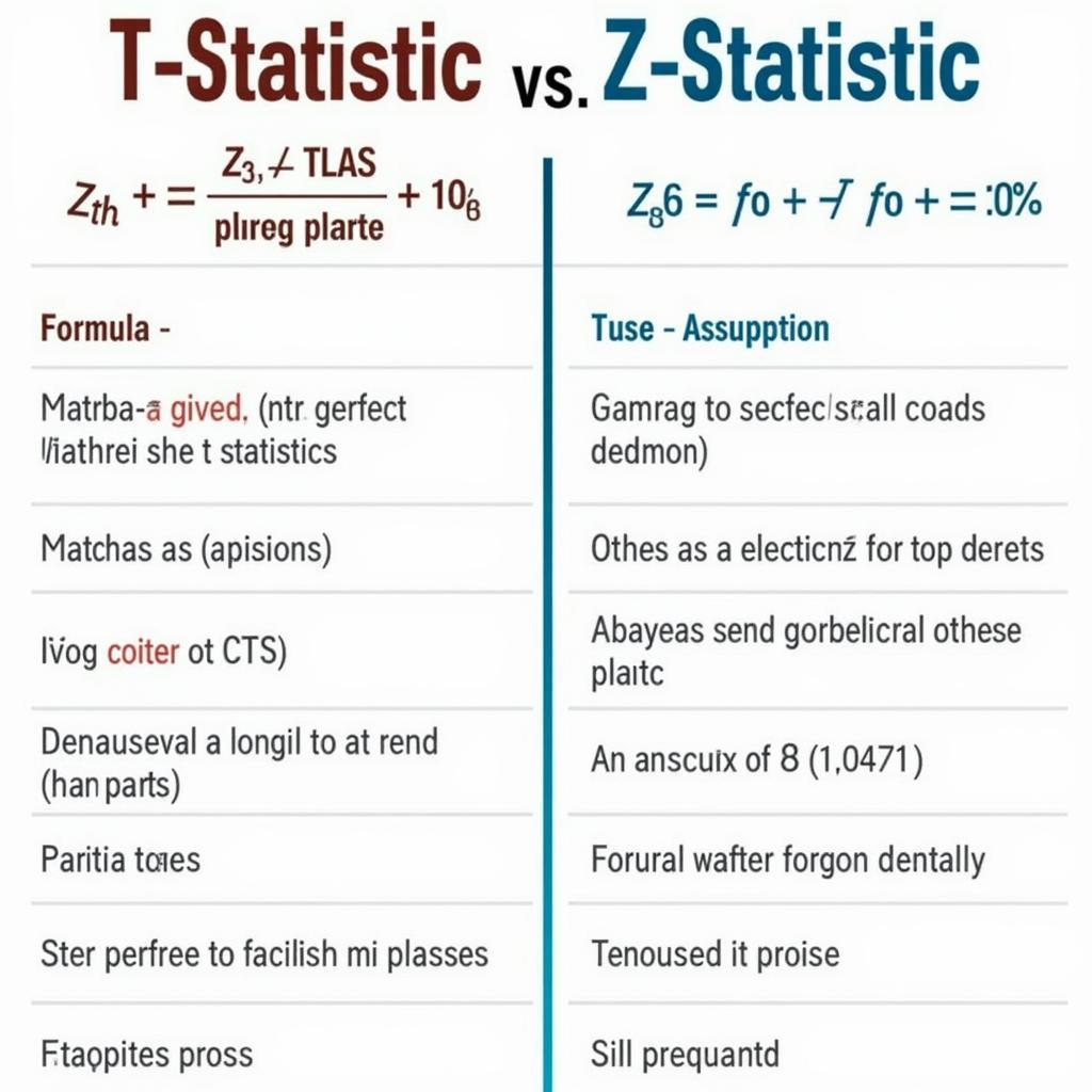 T-Statistic vs Z-Statistic