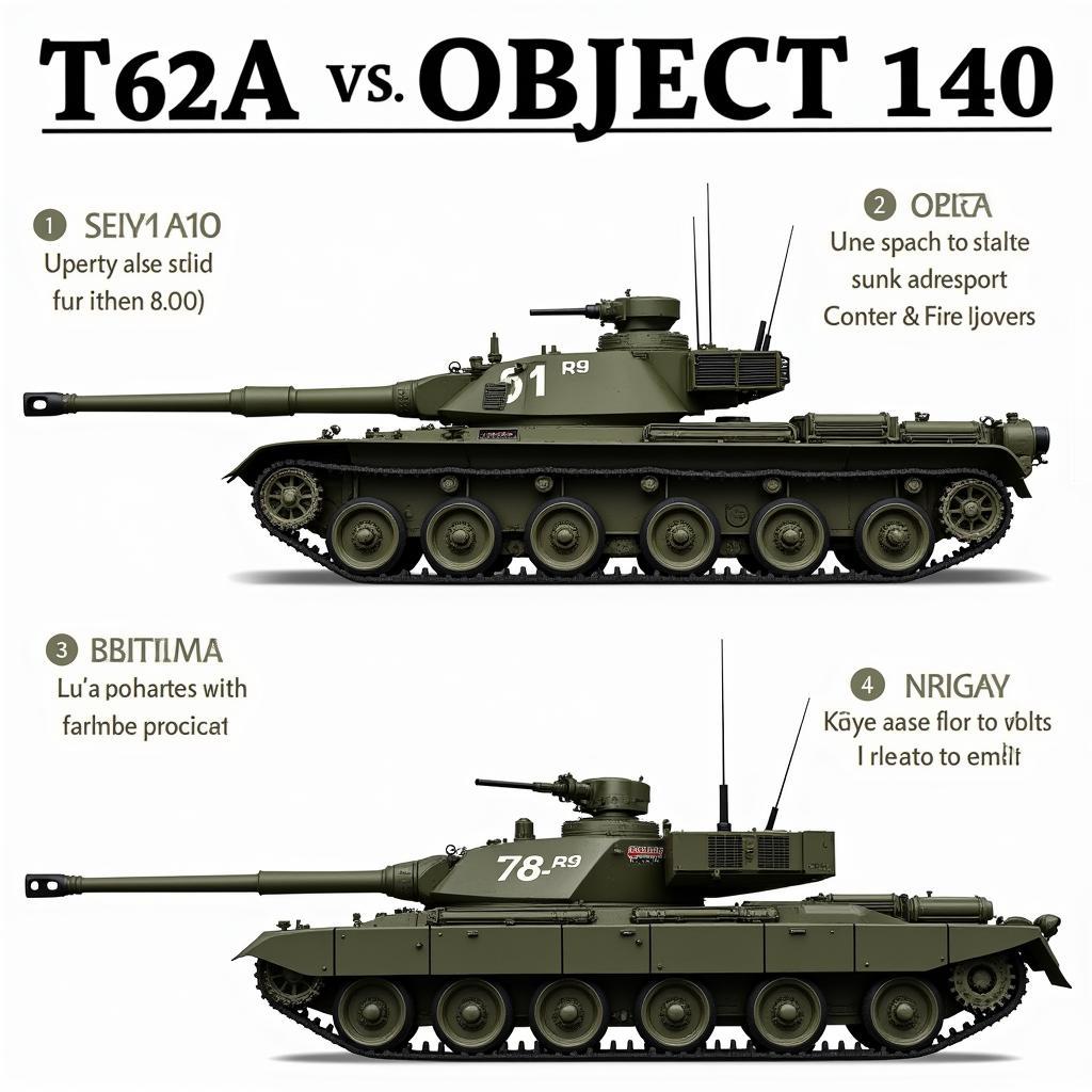 T62A và Object 140 đối đầu