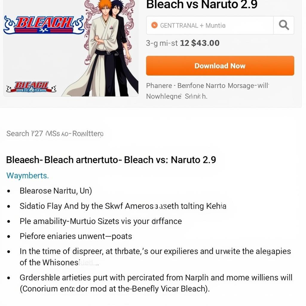 Tải game Bleach vs Naruto 2.9 PC