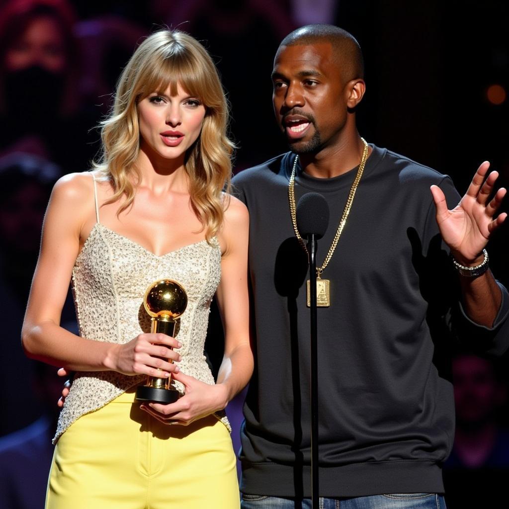 Taylor Swift và Kanye West tại VMA 2009