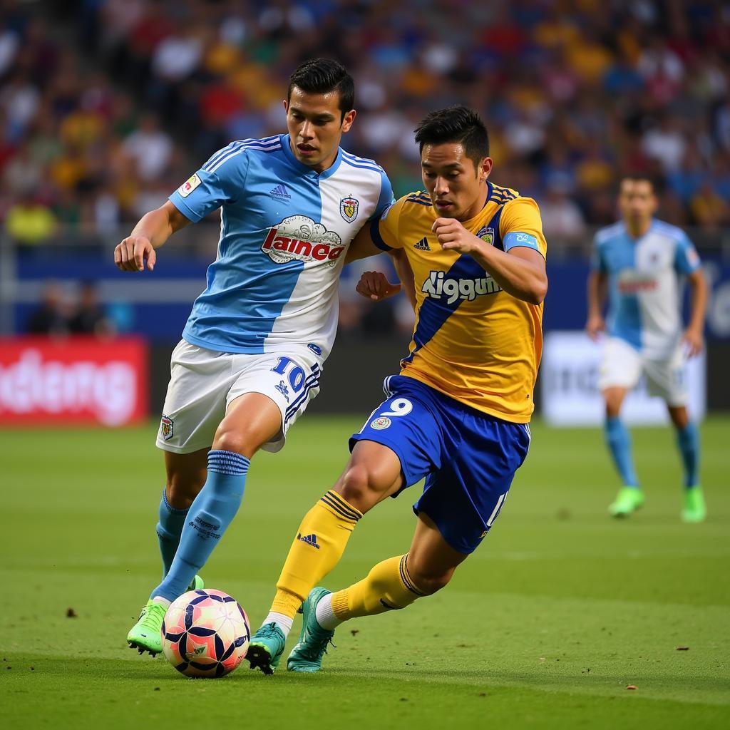 Tigres and Pachuca Players in Action