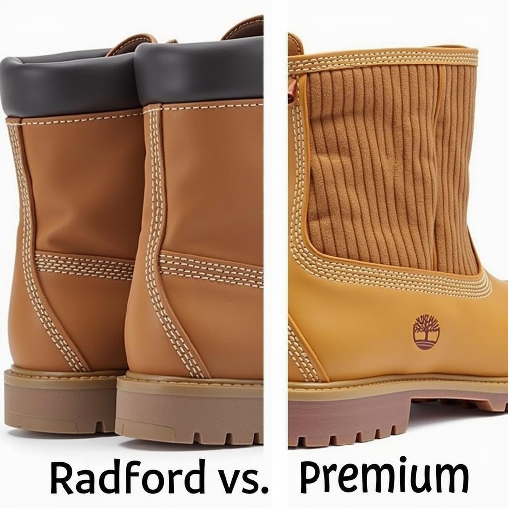 So sánh kiểu dáng Timberland Radford và Premium