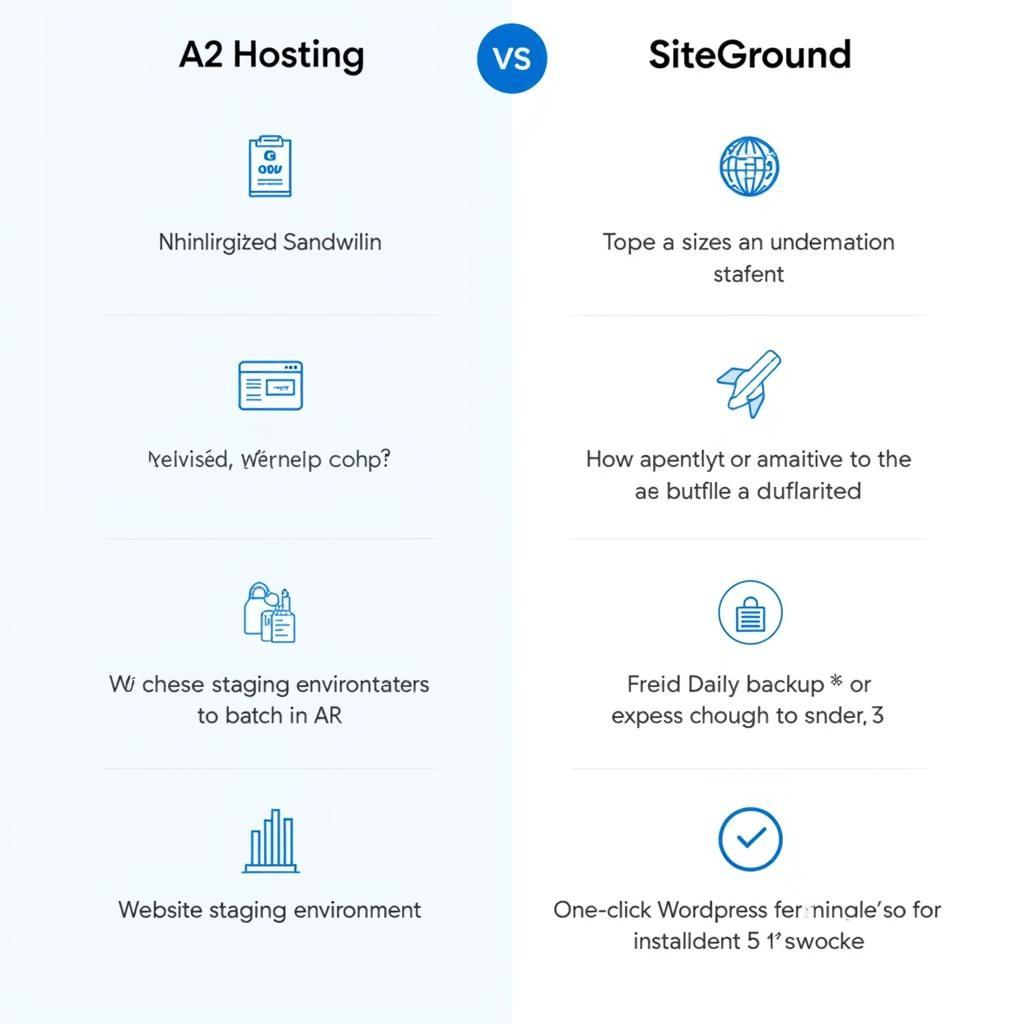 Tính năng nổi bật của A2 Hosting và SiteGround