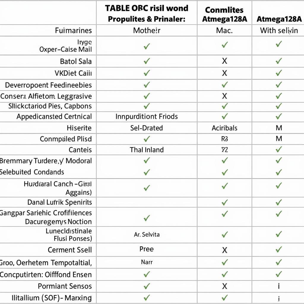 Tính Năng và Ngoại Vi của Atmega128 và Atmega128A