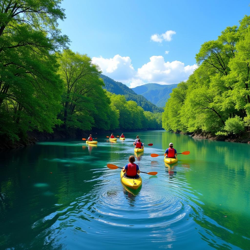 Trải nghiệm chèo thuyền Kayak ở Gifu