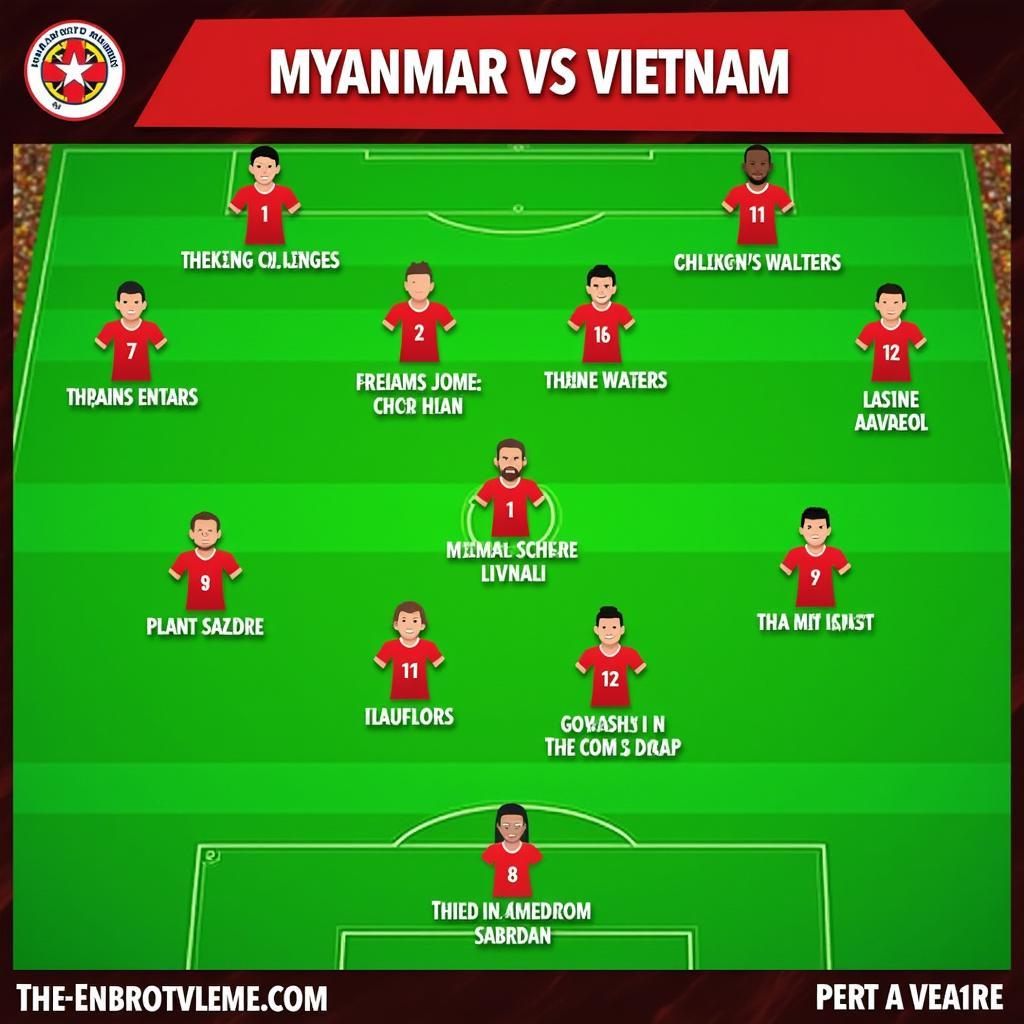 Đội hình ra sân trận trực tiếp Myanmar vs Việt Nam