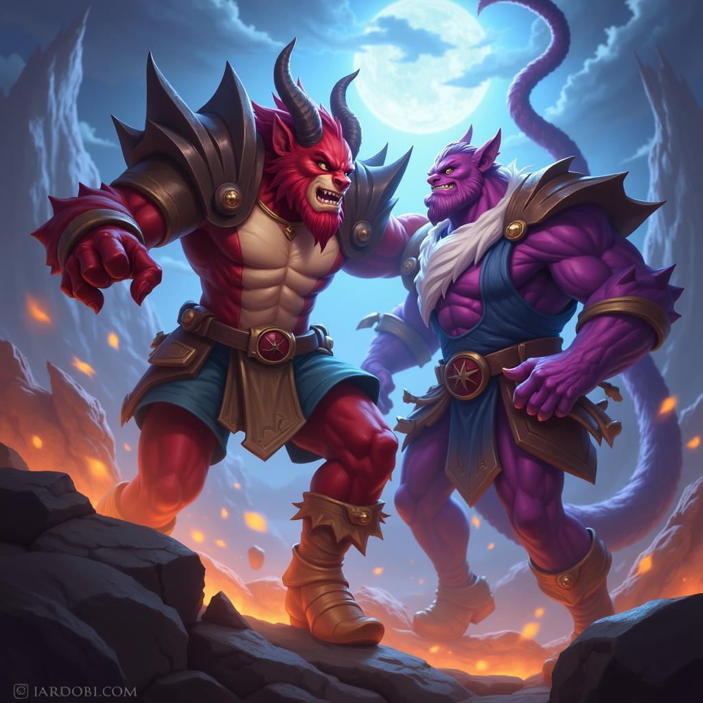 Trundle và Darius trong giai đoạn đi đường