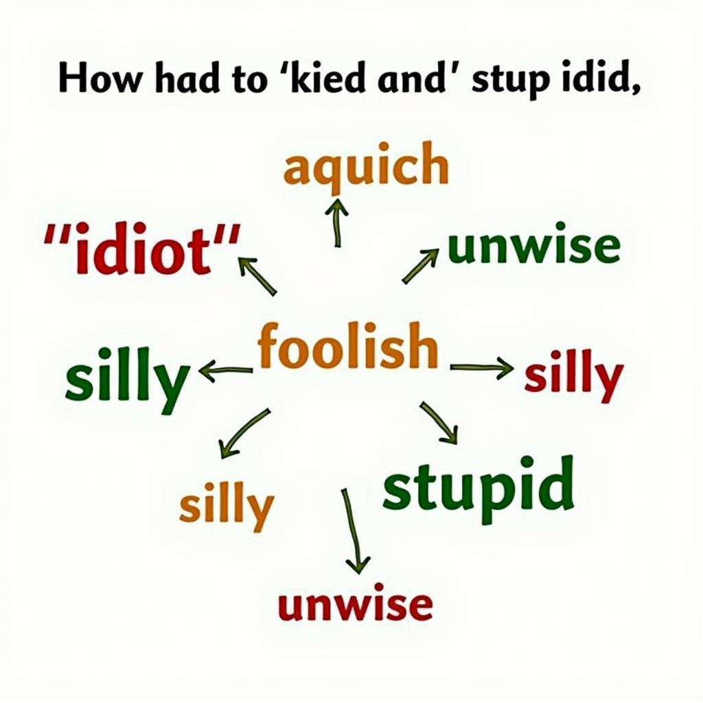 Từ Ngữ Thay Thế Cho Idiot và Stupid