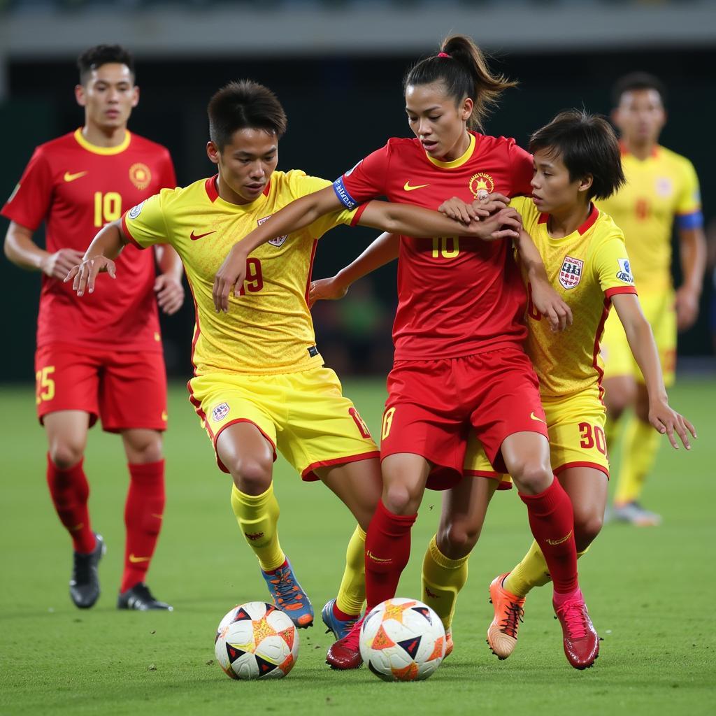 Tình huống gay cấn U19 Việt Nam vs U19 Myanmar