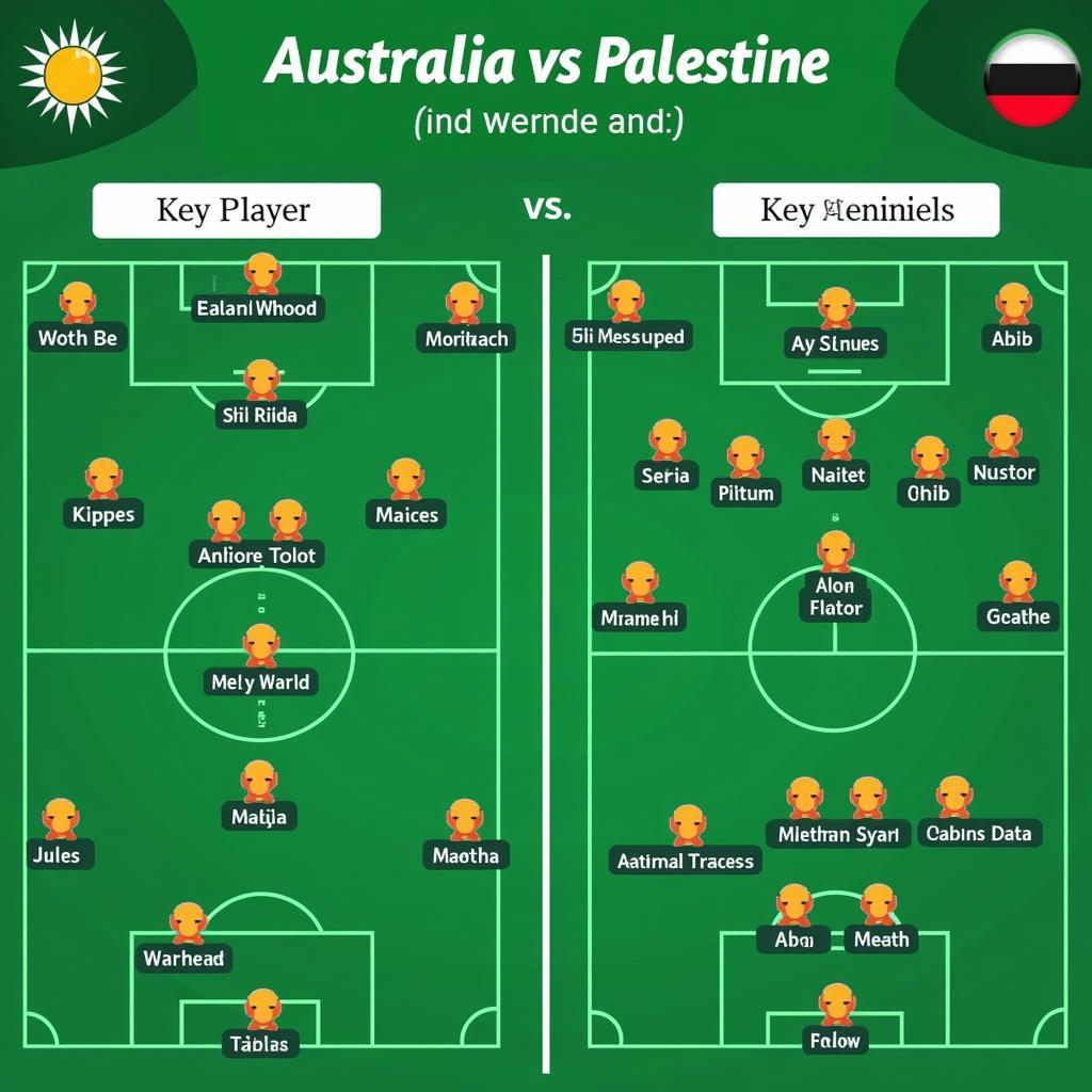 Phân tích sức mạnh Úc vs Palestine: So sánh đội hình và chiến thuật