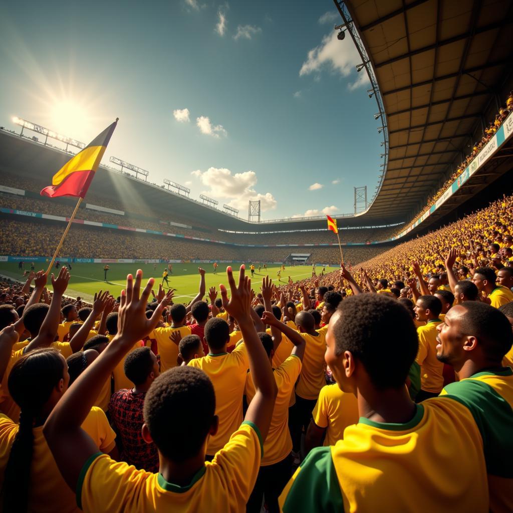 Uganda fans celebrating