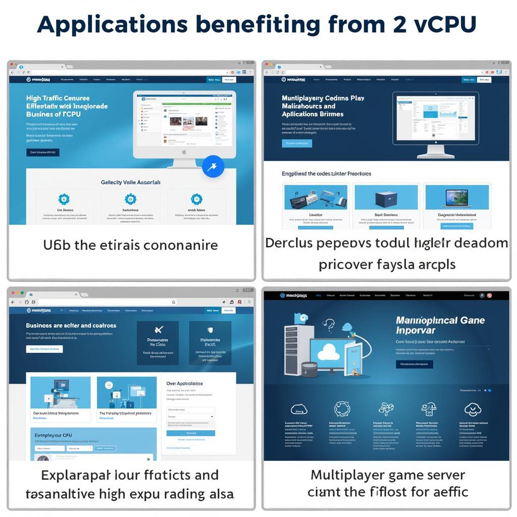 Ứng dụng của máy chủ ảo 2 vCPU