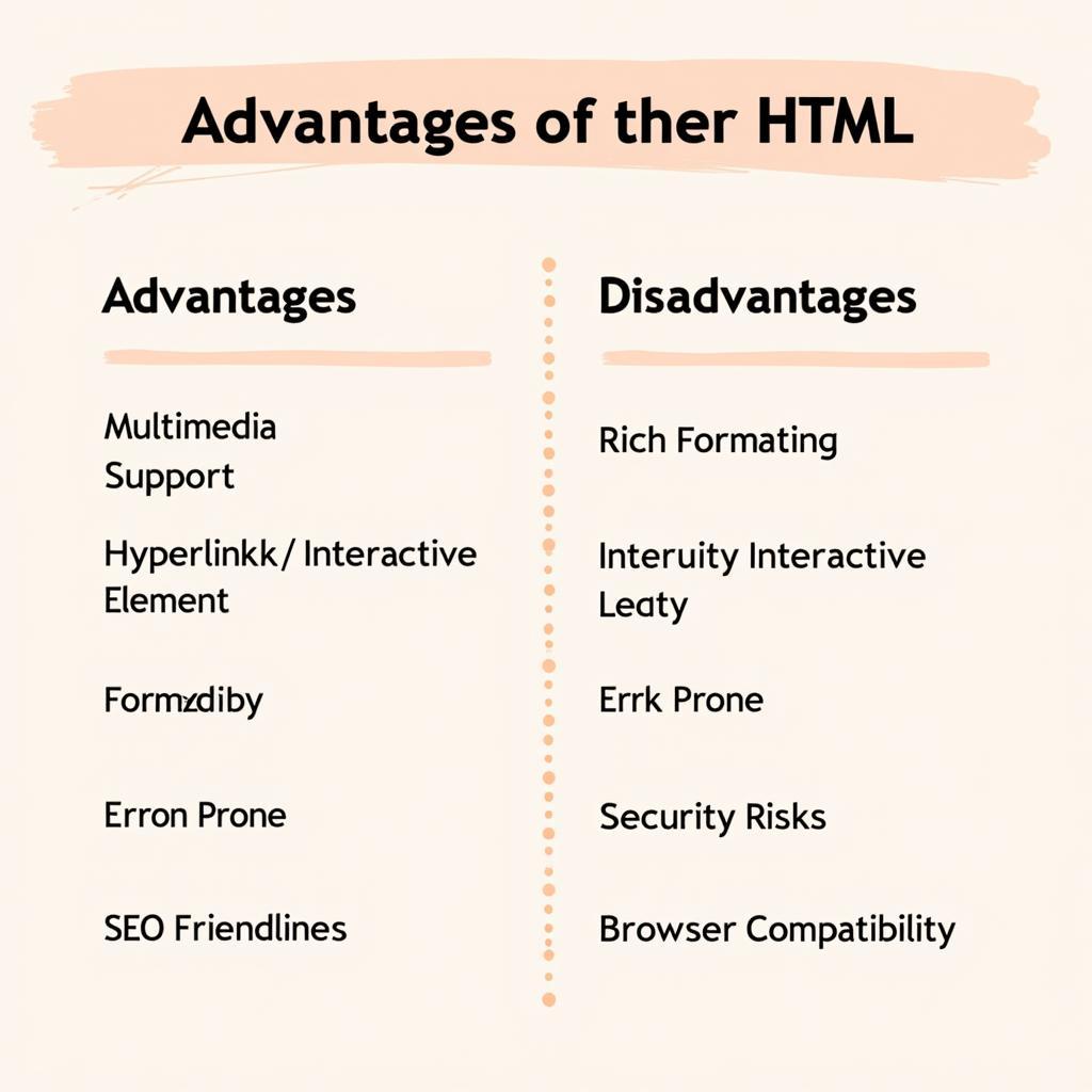 Ưu và nhược điểm của HTML