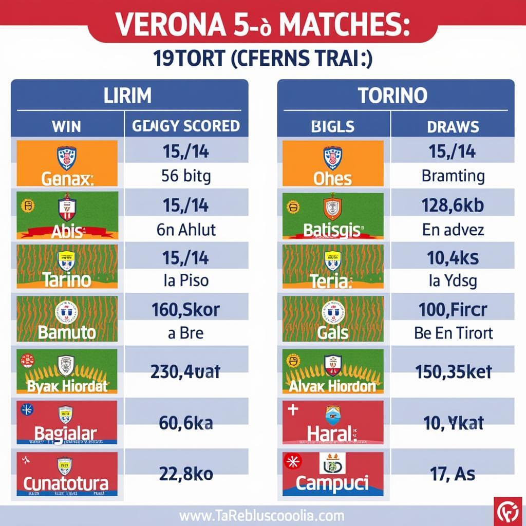 Phong độ gần đây của Verona và Torino