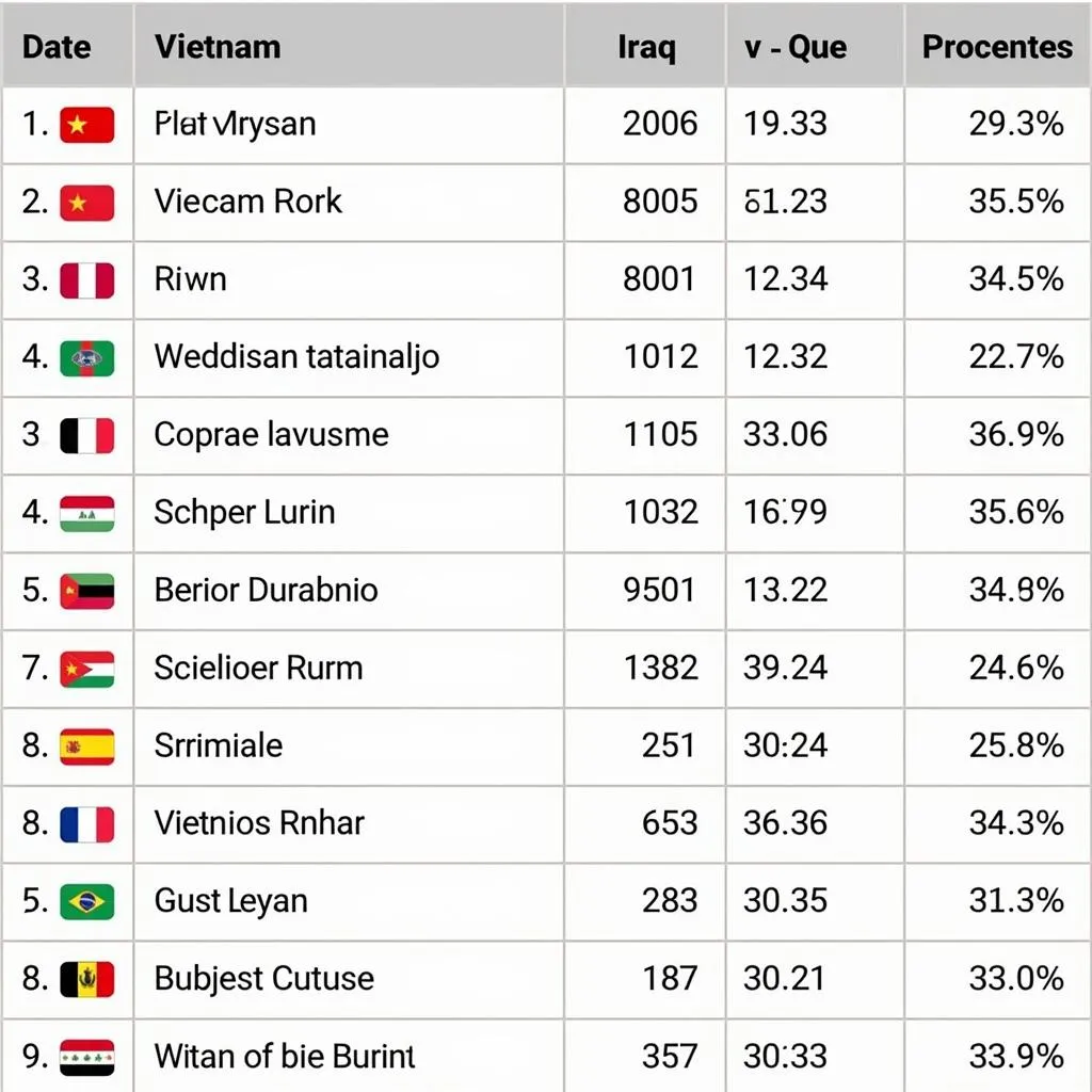 Lịch sử đối đầu Việt Nam vs Iraq