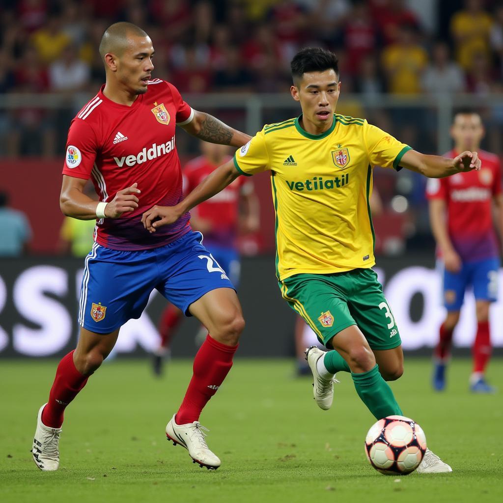 Cầu thủ Viettel thi đấu tại AFC Champions League