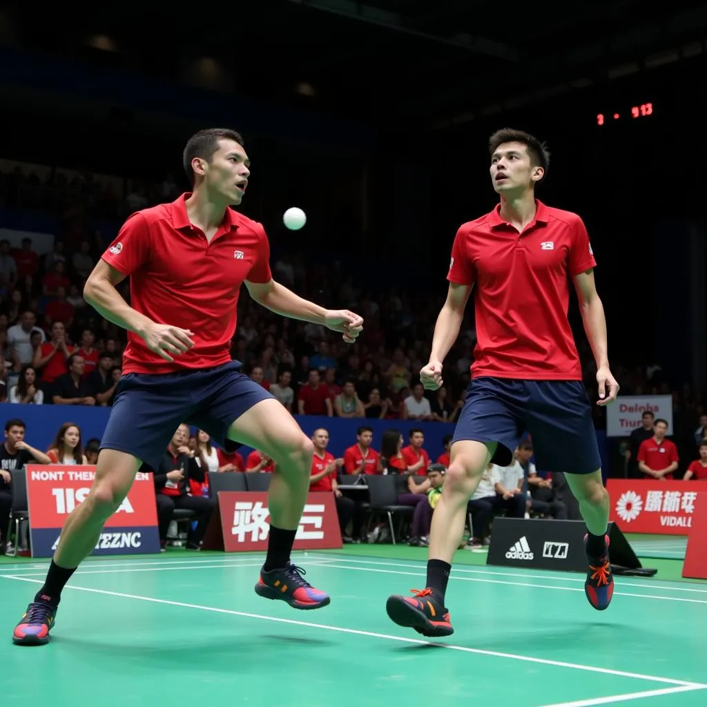 Viktor Axelsen và Lee Chong Wei đối đầu nảy lửa trên sân