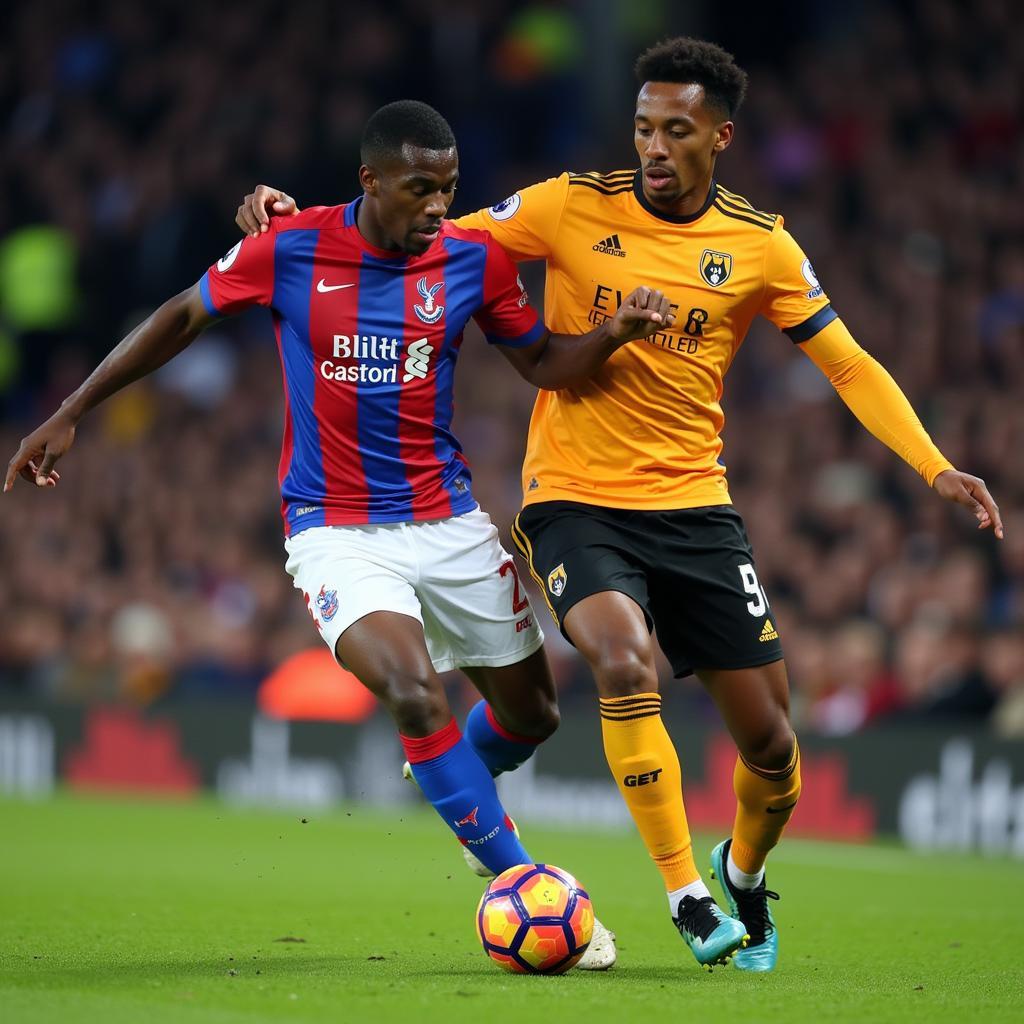 Wilfried Zaha đối đầu Matheus Cunha