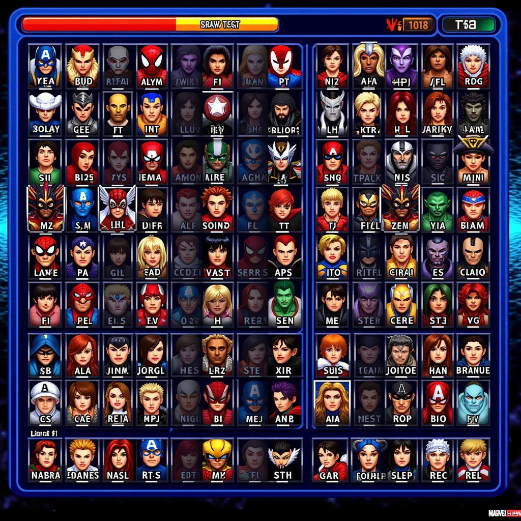 Giao diện Winkawaks Marvel vs Capcom