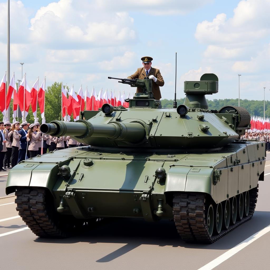 Xe tăng T-72 trong đội hình diễu binh