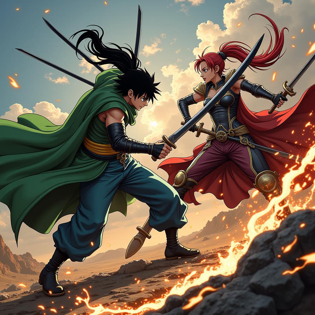 Zoro đối đầu Erza