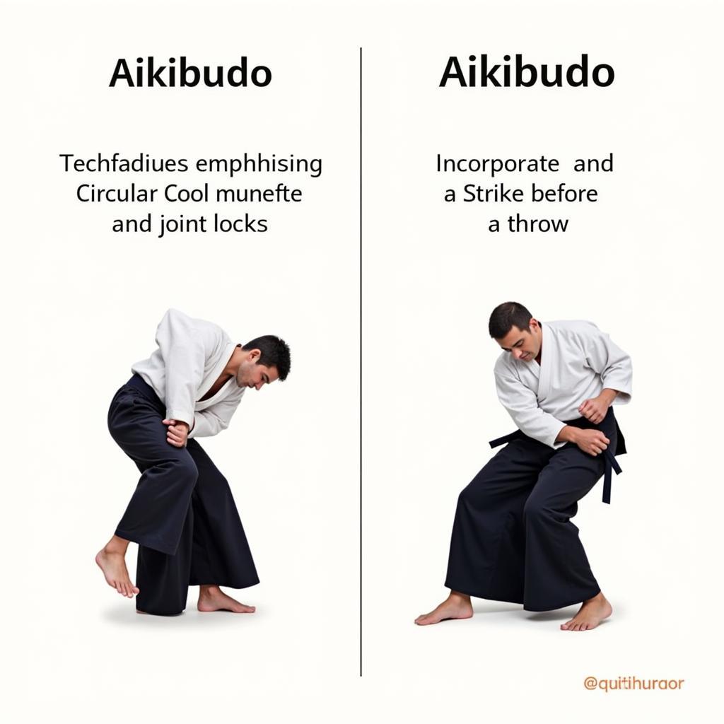 So sánh Kỹ Thuật Aikibudo và Aikido