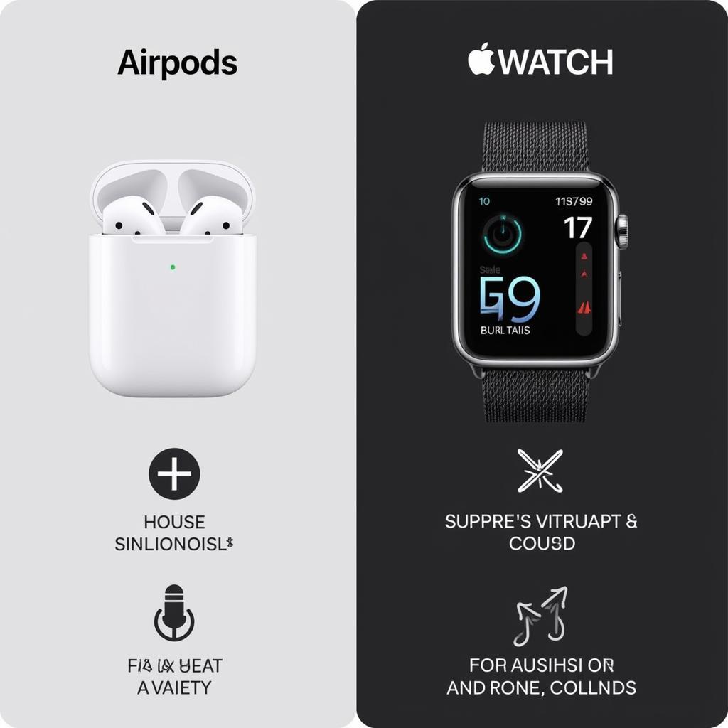 So sánh Airpods và Apple Watch