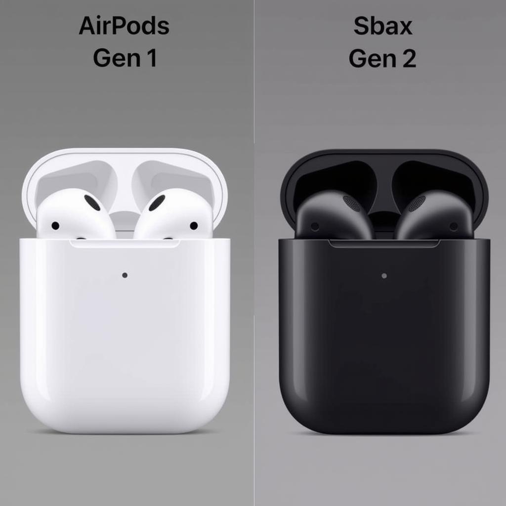 So sánh thiết kế AirPods Gen 1 và Gen 2