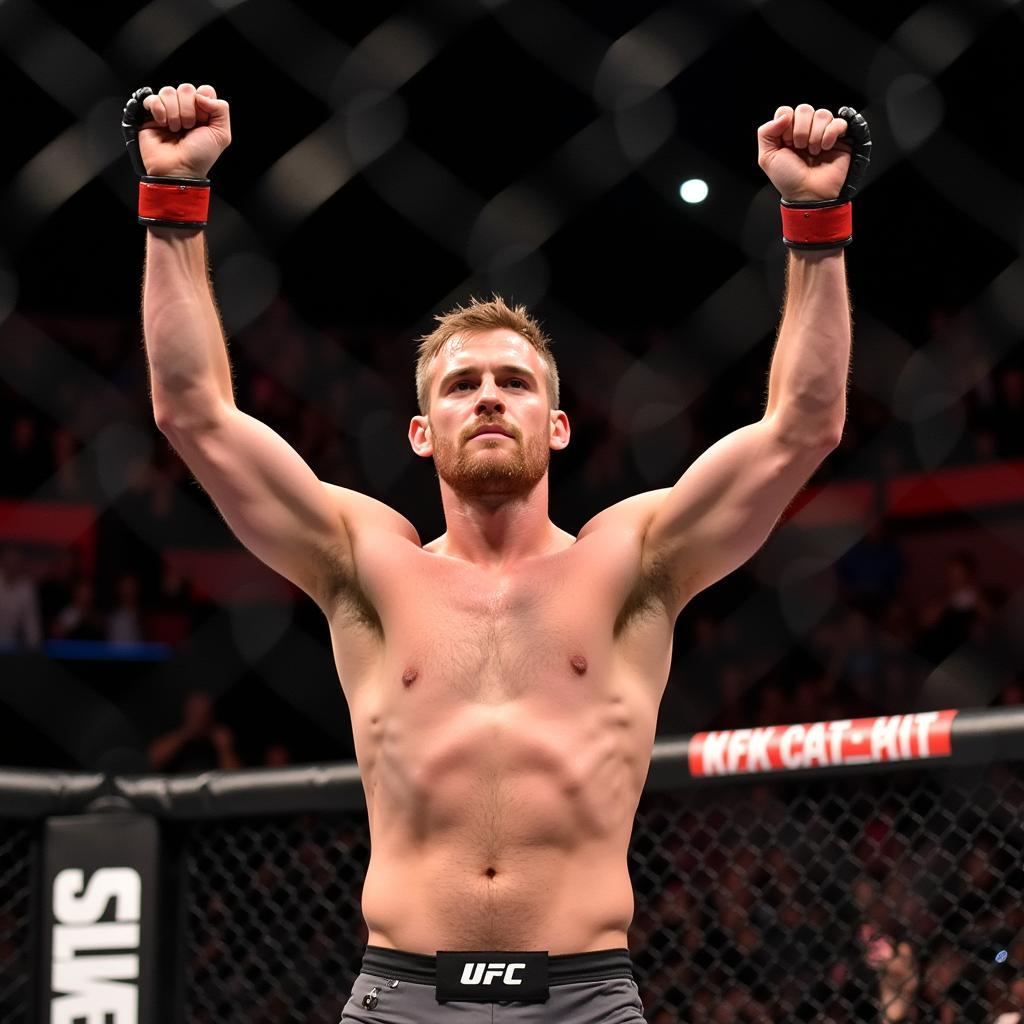 Alexander Gustafsson ăn mừng chiến thắng