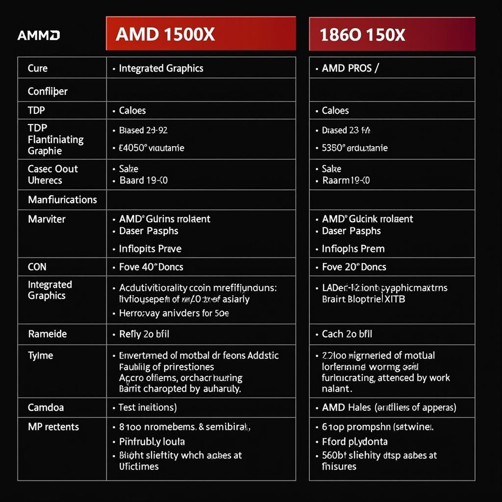 Bảng so sánh chi tiết AMD 1500X vs 1600