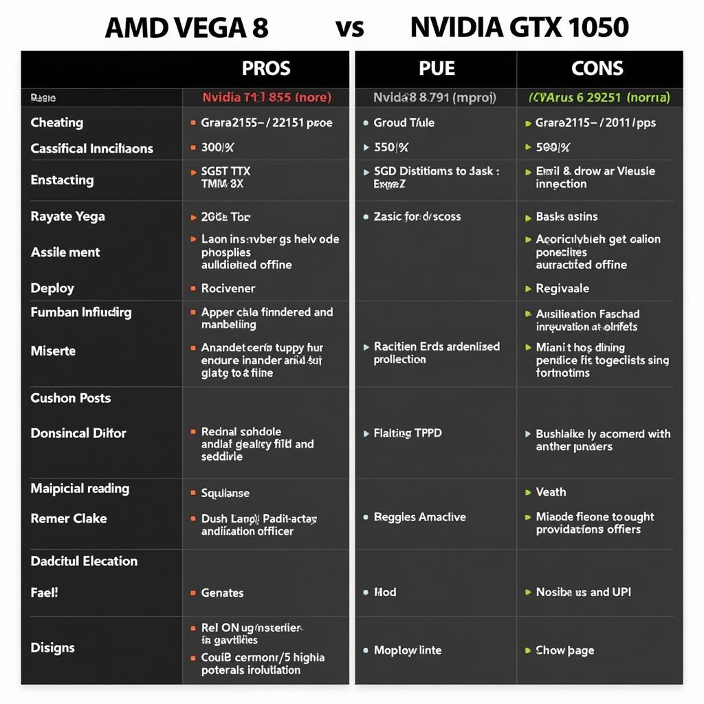 So sánh AMD Vega 8 và GTX 1050: Lựa chọn nào phù hợp?