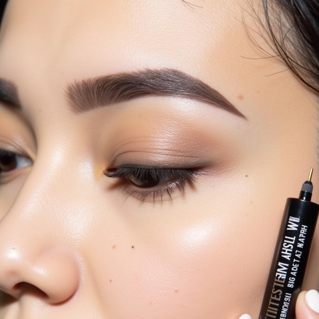 Chì Kẻ Mày Anastasia Beverly Hills Brow Wiz Granite trên da trắng