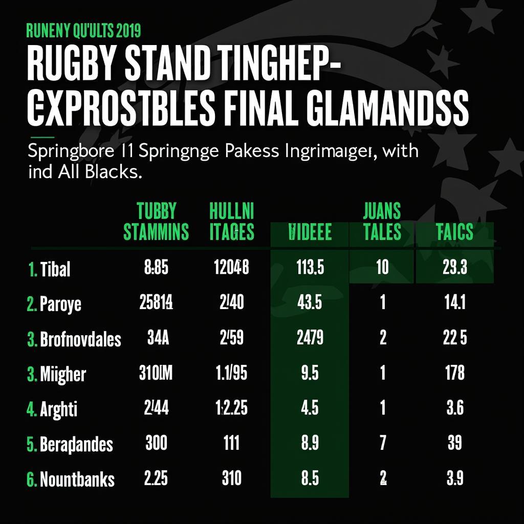 Ảnh Hưởng của SA vs NZ Rugby Championship đến Bảng Xếp Hạng