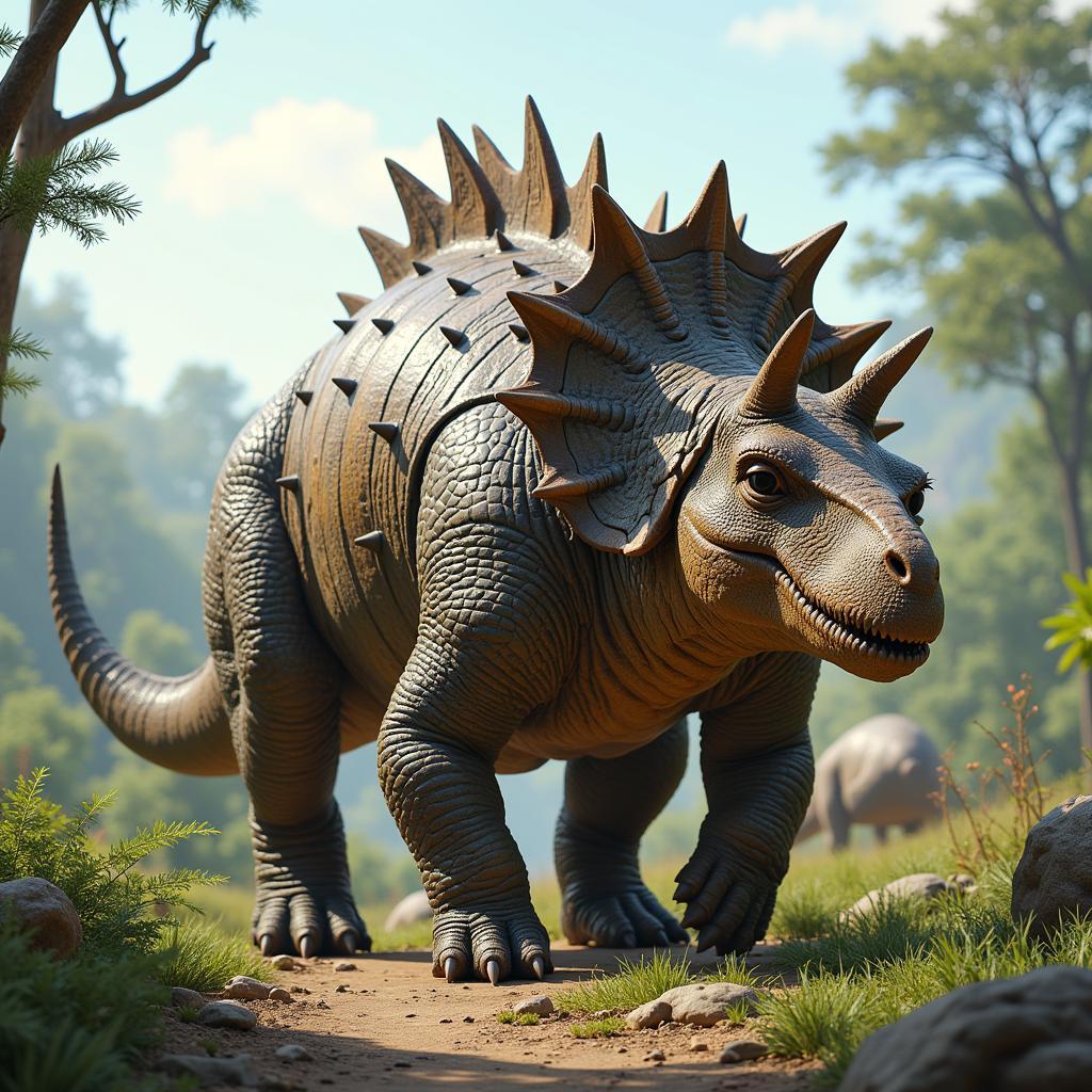 Ankylosaurus với bộ giáp khủng long