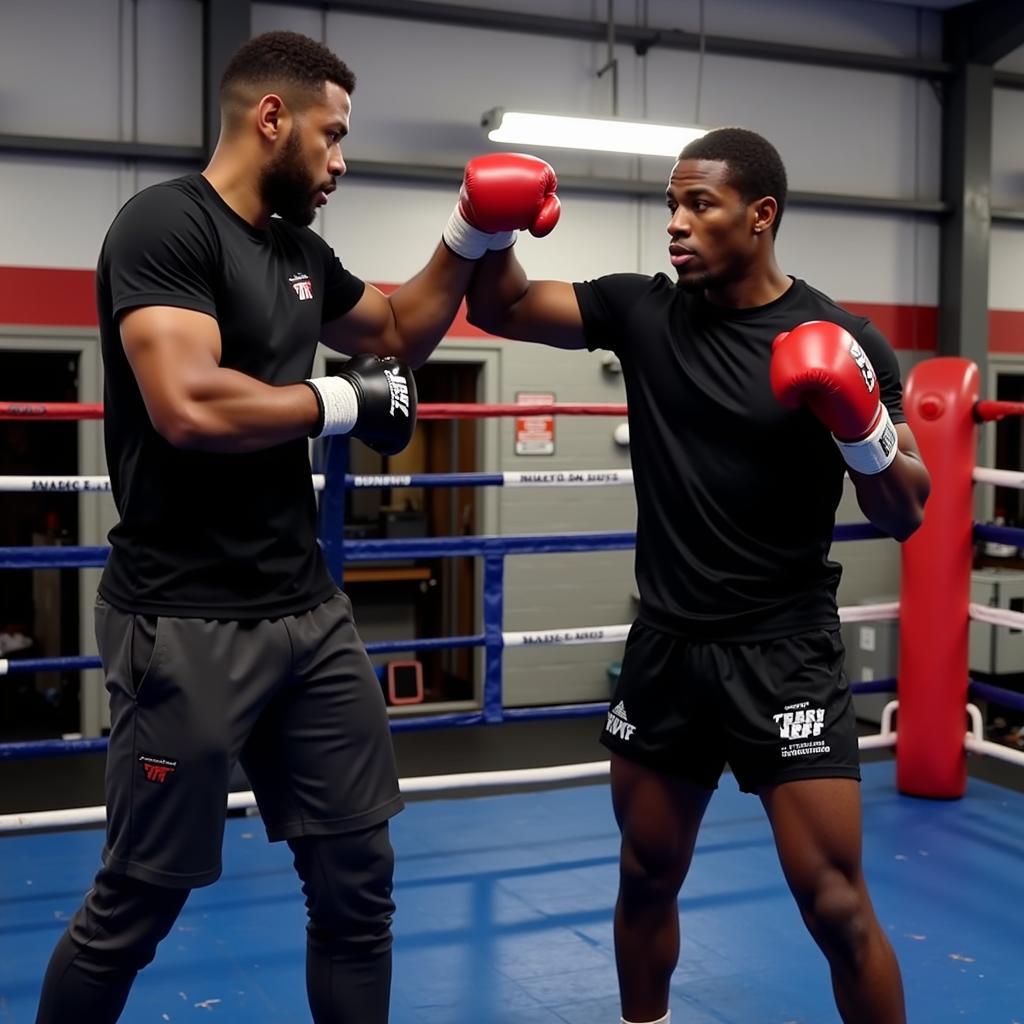 Anthony Joshua luyện tập chiến thuật cho trận đấu với Francis Ngannou