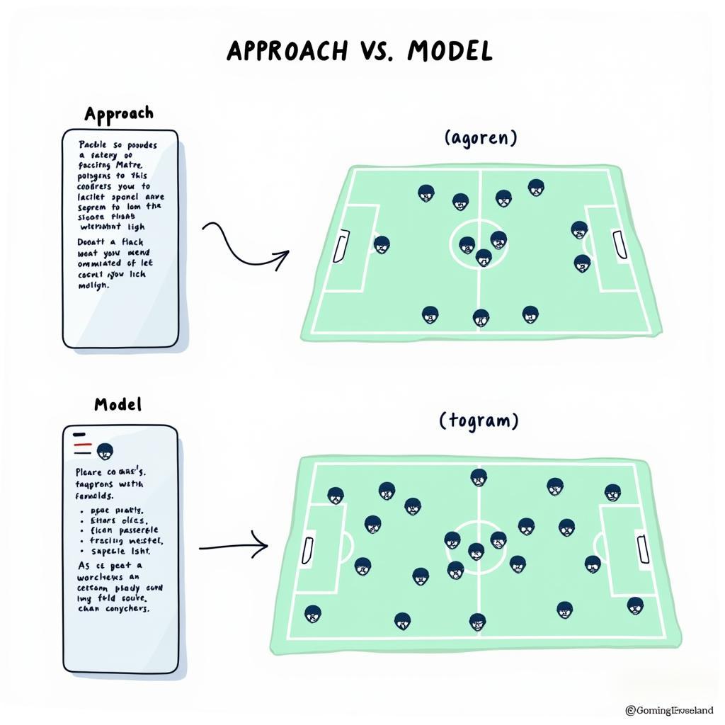 So sánh Approach vs Model trong bóng đá