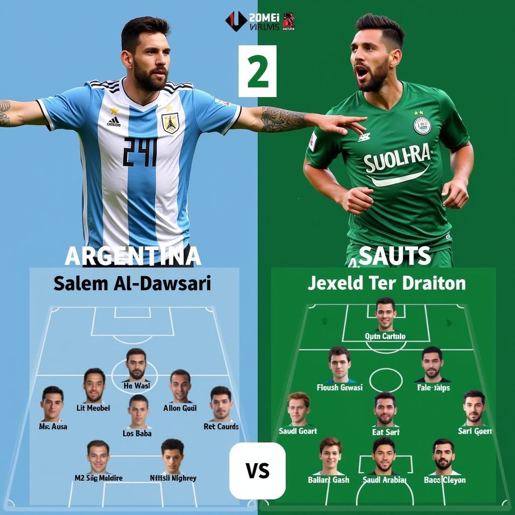 So sánh lực lượng Argentina vs Ả Rập Xê Út