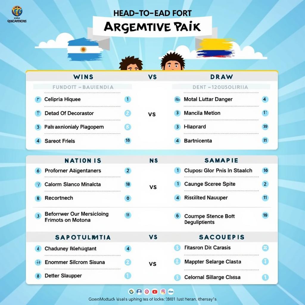 Argentina vs Colombia Head-to-Head Record